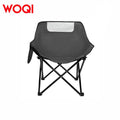 WOQI Modern Foldable Moon Chair for Outdoor Camping Iron Picnic Chair With Carrying Bag for Garden Use