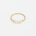 High End 18K PVD Gold Plated Irregular Freshwater Pearl  Rings Stainless Steel Women Rings Tarnish Free Jewelry