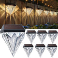 IP65 Rated Solar Fence LED Lights Warm White Solar Panel Powered Garden Fence Decoration Porch Stair Landscape Lighting