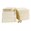 PUPPYSEW Ready to Ship No logo 8*8cm Beige Microfiber Jewelry Pouch Jewelry Packaging Bags Jewelry  Envelope Pouch
