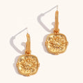 Ding Ran Vintage Engraved Sun Twist Dangle Earrings Joyeria Acero Inoxidable Stainless Steel Jewelry