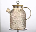 Wholesale Heat Resistant High Borosilicate Glass Pitcher Glass Water Jug with Steel Lid