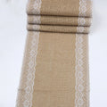 Charmcci 600421 Mesh Net Cheap Burlap Table Cloth Table Runner Lace Christmas Square Jute Silk Screen For Wedding Decoration