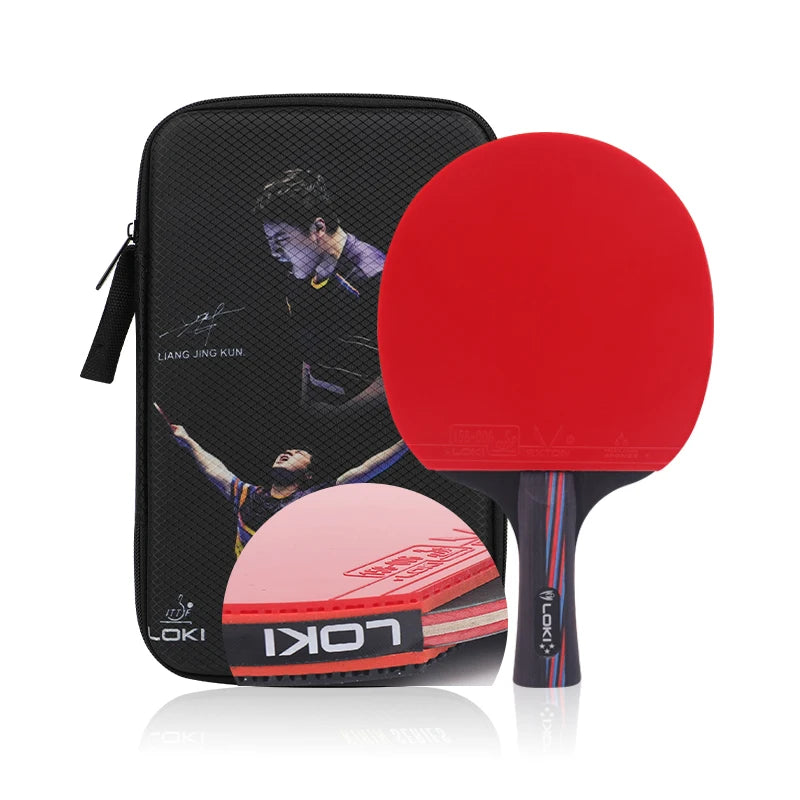 Loki Upgrade Pure Wood New Sponge ITTF Ping Pong Paddle Set of Professional Table Tennis Racket