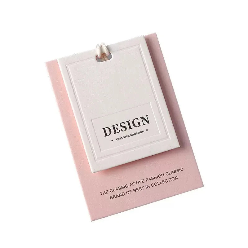 Luxury Printing Texture Paper Swing Embossed Card Hang Tags Clothing Cards Tag Printed Paper Hang Tag for Clothing  Garment Tags