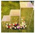 Wedding Props Square Acrylic Road Guide Creative Table Flowers for Wedding Banquet Hall Hotel Flower Rack Decorate Swing Table