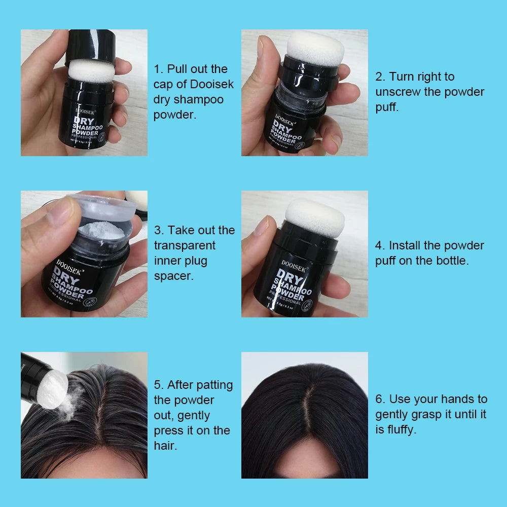 New Trend Travel Size Mini Rice Protein Styling Powder Volumizer Fluffy Hair Volume Texture Style Tinted Powder Dry Shampoo Puff