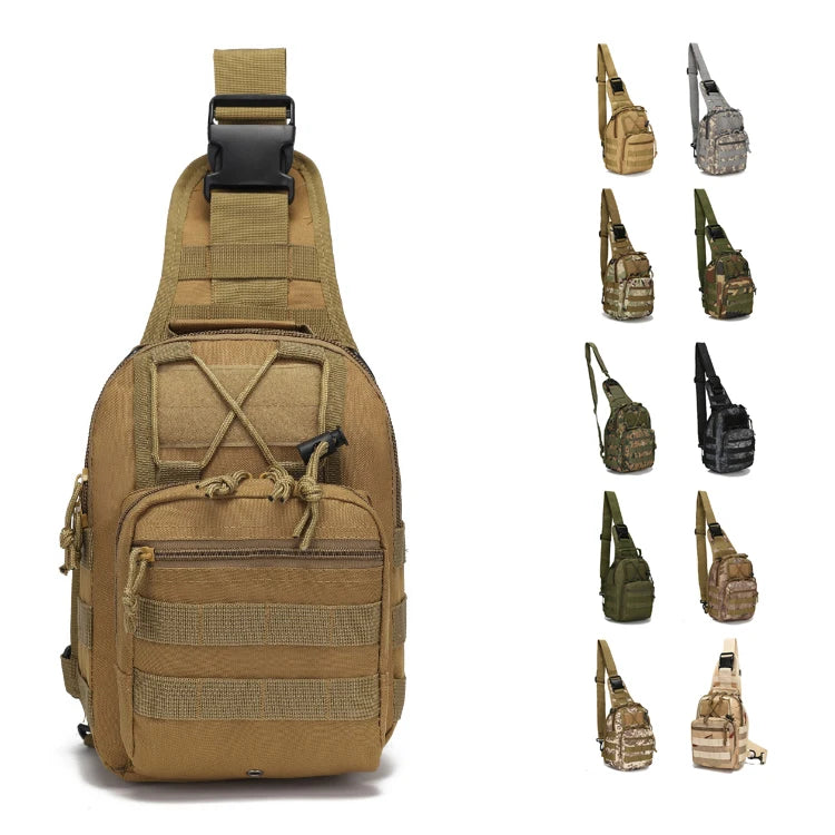 SP27959 Outdoor Shoulder Camouflage Bag Sports Climbing Backpack Gym Nylon Shoulder Bag Hiking Camping Hunting Fishing Backpack