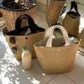Luxury Bucket Countryside Straw Weaving Summer Sandal Vacation Knitted Beach Holiday Woven Bag Retro Leisure Portable Handbags