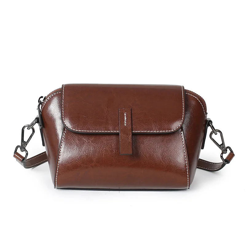 Andong Leather Sling Bags for Women Genuine Cow Leather Ladies Fashion Casual Crossbody Bag 6010