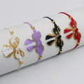 Handmade Bohemian Style Miyuki Beaded Bracelet Adjustable Bracelet White Bead butterfly Design Personalized Fashionable Gift