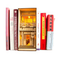 Wooden Alley Book Nook Kit Bookend Stand Bookshelf Insert DIY Bookends Decor Model Building Kit Accessories