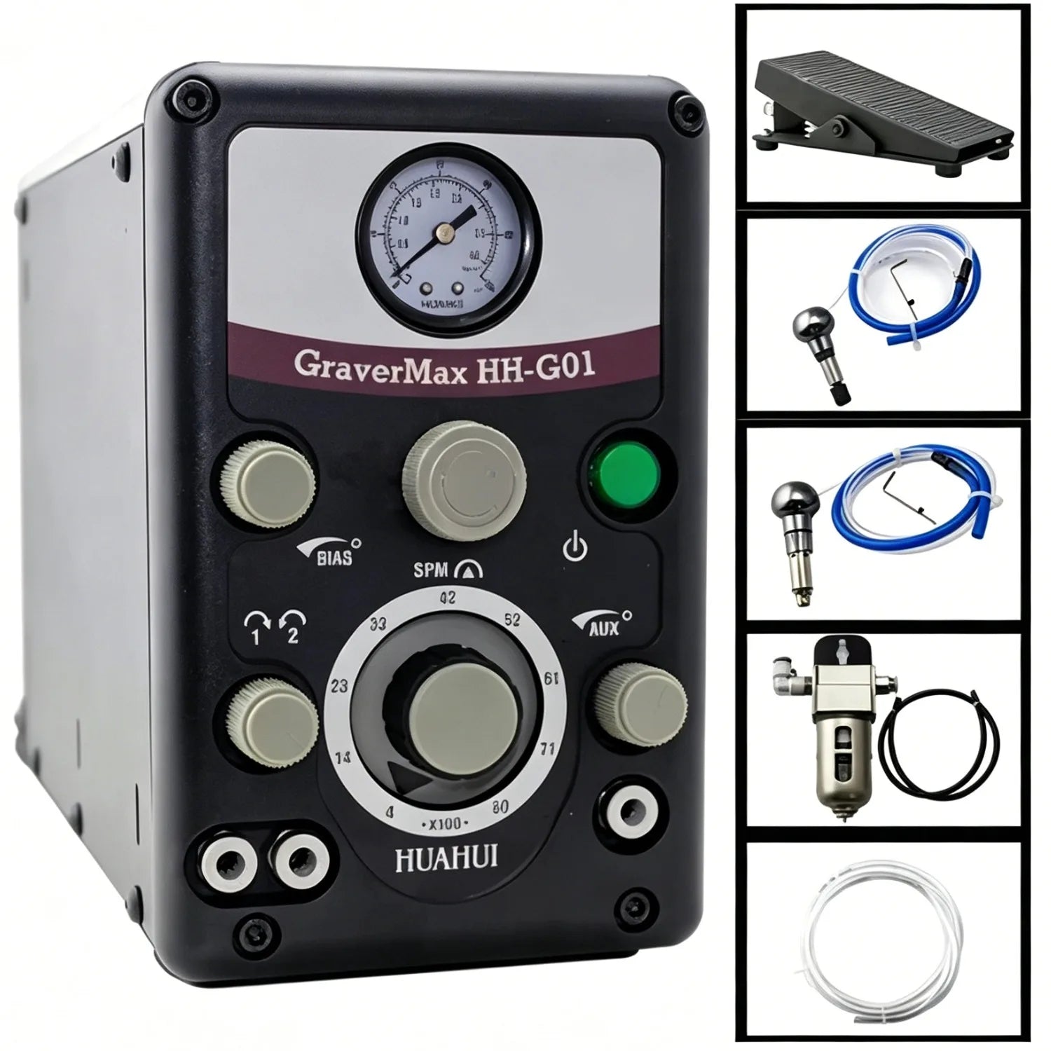 JH-G01 Pneumatic Engraver GraverMax G8 Quick Setup Metal Engraving and Stone Setting Jewelry Pneumatic Engraving Machine