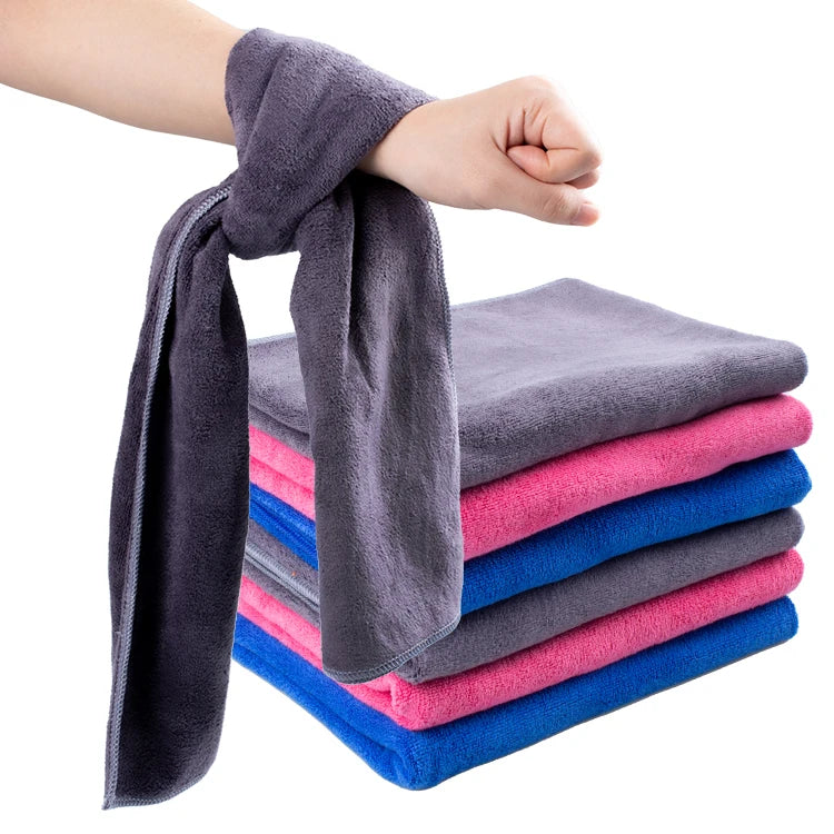 Promotional Black Color Custom Print Microfiber Sports Quick Dry Microfiber Gym Yoga Towel Fast Absorben Sports Towels