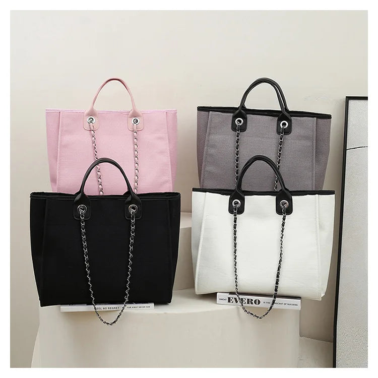 Factory Wholesale Fashion Custom Logo Premium Printing Canvas Traveler Women Tote Bag