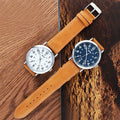 Customized Personalized Alloy case PU Leather Cheap Minimalist Wrist Watch with Your Logo