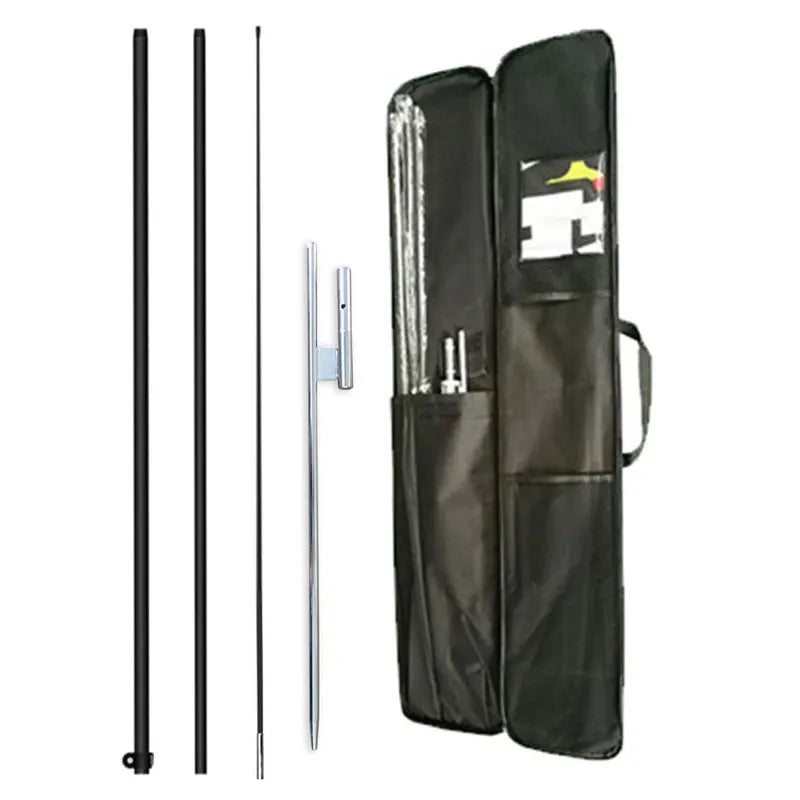 2.8m Flying Feather Flag Poles Fiberglass Aluminum Flagpole Beach Flag Pole