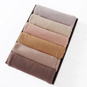 Women Plain Cotton Silk Scarf Hijab Custom 30 Colors Breathable Jersey Shawls Scarf for Ladies Wholesale Fashion Ethnic Scarves
