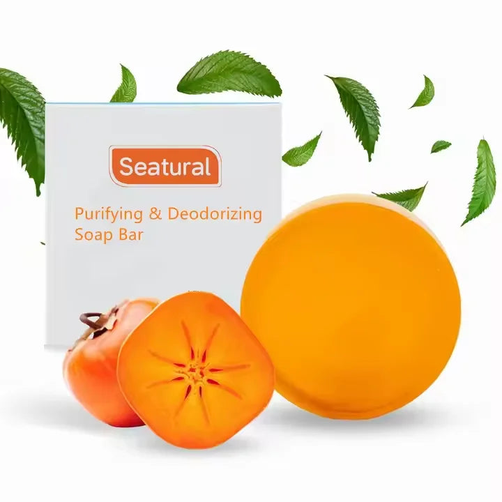 Private Label Natural Persimmon Soap Bar Body Odor Control Soap for Men & Women