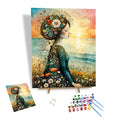 Hot Sale Anime Painting by Numbers Flower Girl Paint by Numbers Kit 24 Colors Painting by Numbers Custom