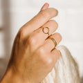 Emanco Custom 316 Stainless Steel Tarnish Free Geometric Ring Classical Simple Plain Jewelry Classic Circle Ring for Women MegaBDM