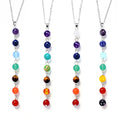 Wholesale Seven Chakra Pendant Necklace Women Men Custom Size Metal Alloy Chains Plated Buddhism Jewelry Wholesale Packaged Bags