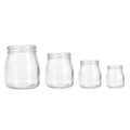 Vertical Grain Glass Bottle 100ml 120ml 150ml 200ml Pudding Glass Jar Screw Transparent Glass Yogurt Cup Screen Printing Jelly