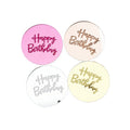 Happy Birthday Cupcake Decoration Round Sign Acrylic Cake Topper Customized Laser Marked Logo Gift Box Decoration