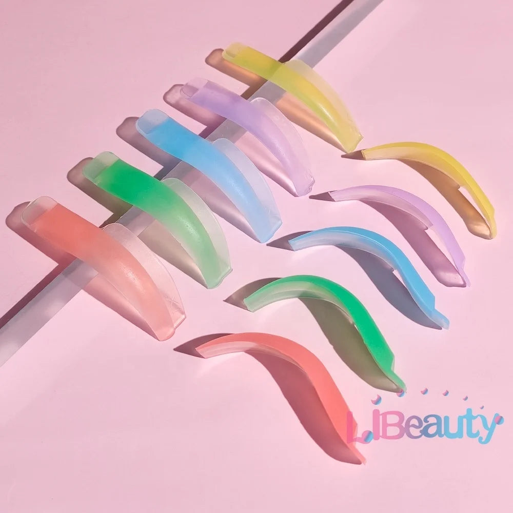 Mixed Colors Reusable Lash Lift Pads Rods Silicone Material Free Sample Eyelash Perming Roller Beauty Tools
