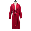 Double Sided Belted Solid Color Genuine Sheep Cashmere Wool Trench Coat Women