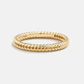 Fine Jewelry Customs 18K Gold Plated 925 Silver Jewelry Wheat Shaped Ring High Polished Ring for Women