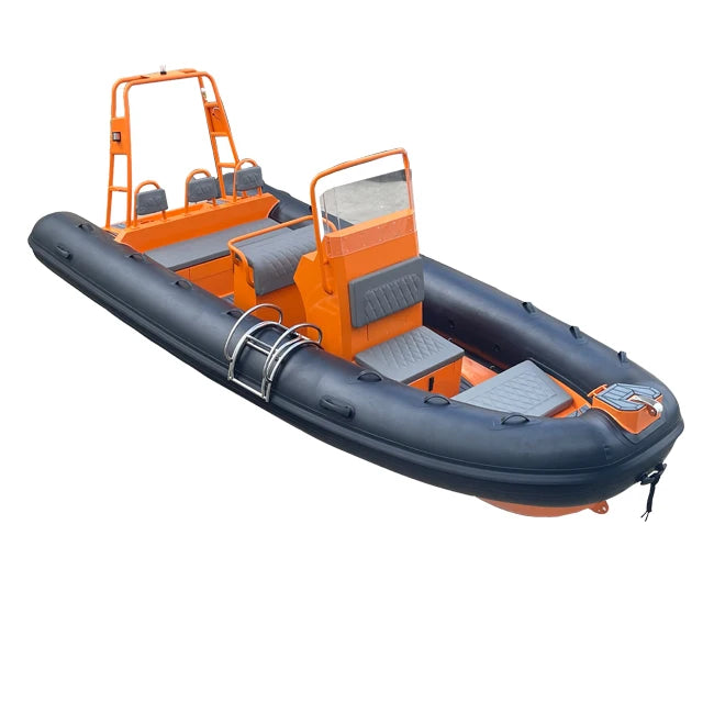 Deep V-shaped Deluxe 18ft Aluminum Hull RIB 560 Orca/Hypalon/PVC Inflatable Boat for Sale