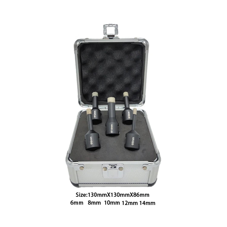 DEYI Diameter 5mm Drilling Head Micro Black Dry or Wet Diamond Drill Bits Set Kit with Thread for Concrete