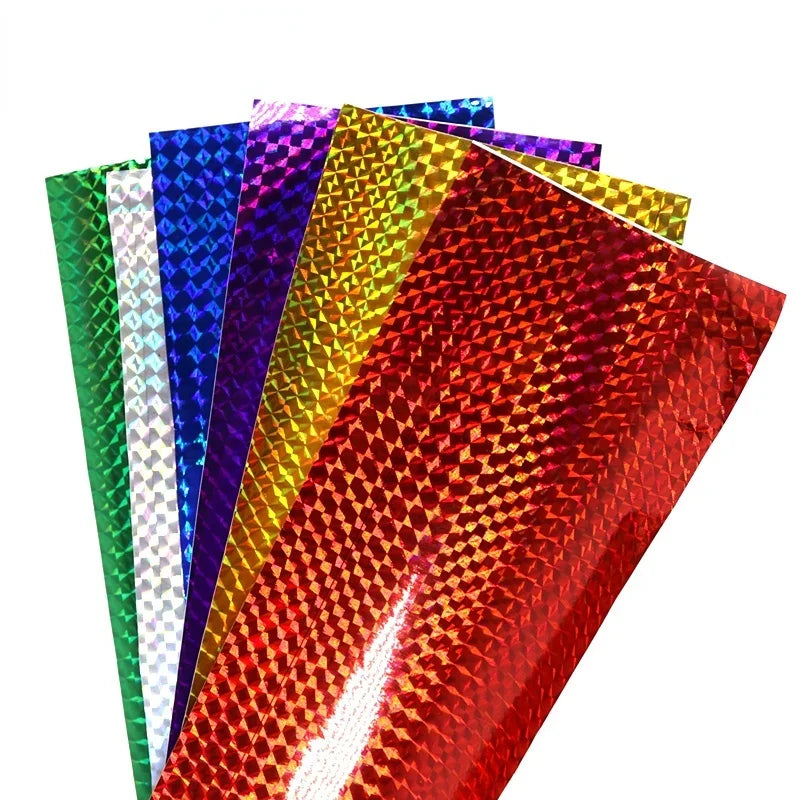 10*20cm Holographic Adhesive Film Flash Tape for Lure Making Fly Tying Material Metal Hard Baits Flies Color Sticker