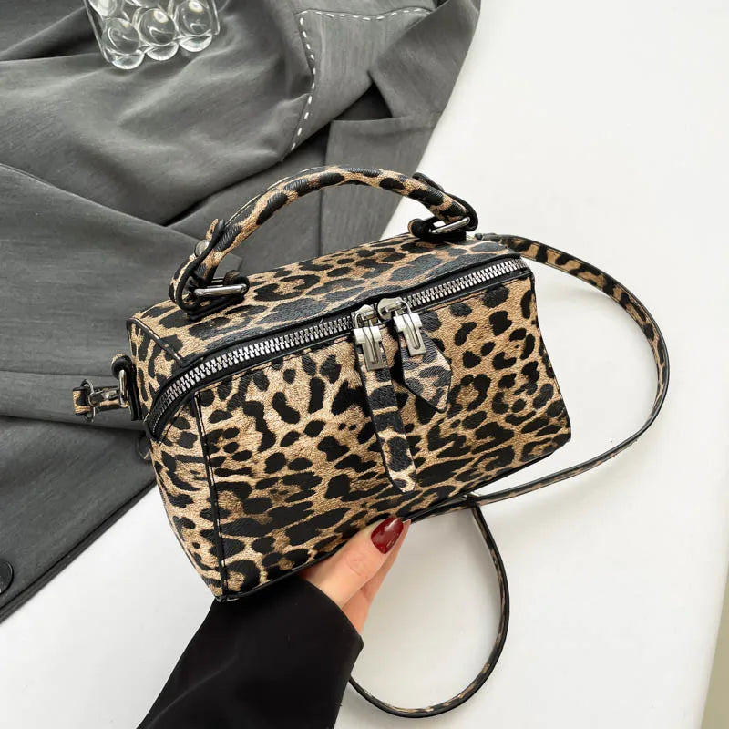 Wholesale Stylish Woman Bag Ladies Shoulder Cross Body Purse PU Leather Leopard Bags for Women