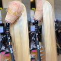 Glueless 13x6 HD Human Hair Lace Front Wig 613 Transparent HD Lace Frontal Wig Straight 13x6 HD Lace Frontal Raw Wig