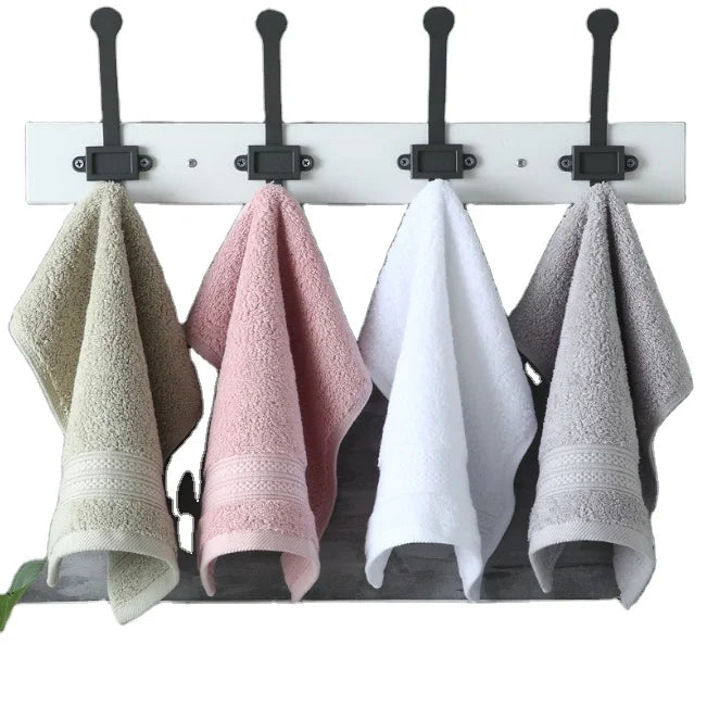 Customize Embroidery logo Small White Face Towel 100% Cotton