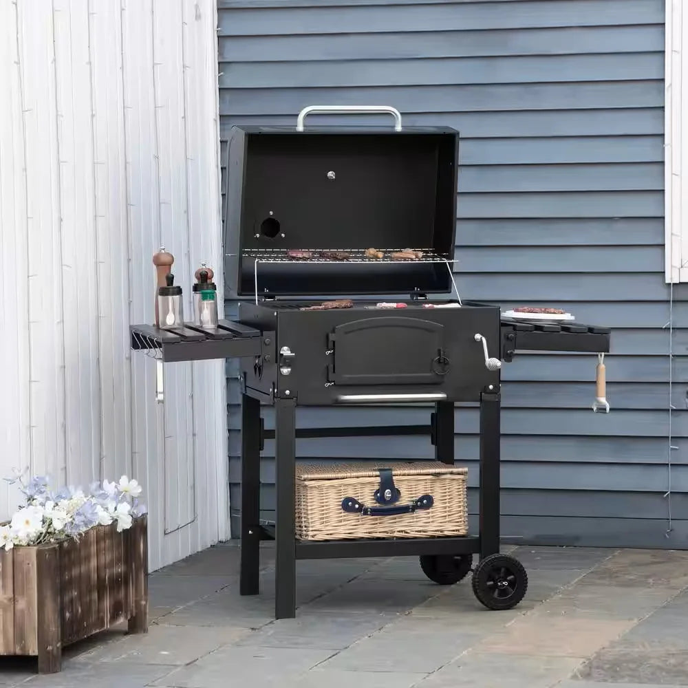 Large Barbecue Grill for More Than 8 People Bbq Charcoal Grill Double Side Plate