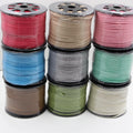 100-Yard 3mm Flat Faux Suede Velvet Korean Leather Drawcord Rope Black White Brown String Lace for Jewelry Garments DIY for Bags