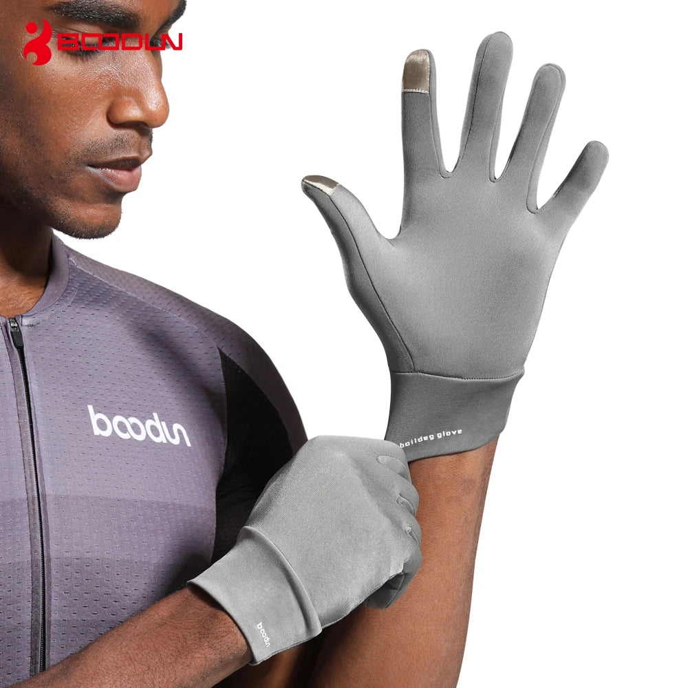 HBG 0944 Winter Long Finger Touchable Screen Outdoor Sports Gloves Non slip Wear Resistant Running Gloves