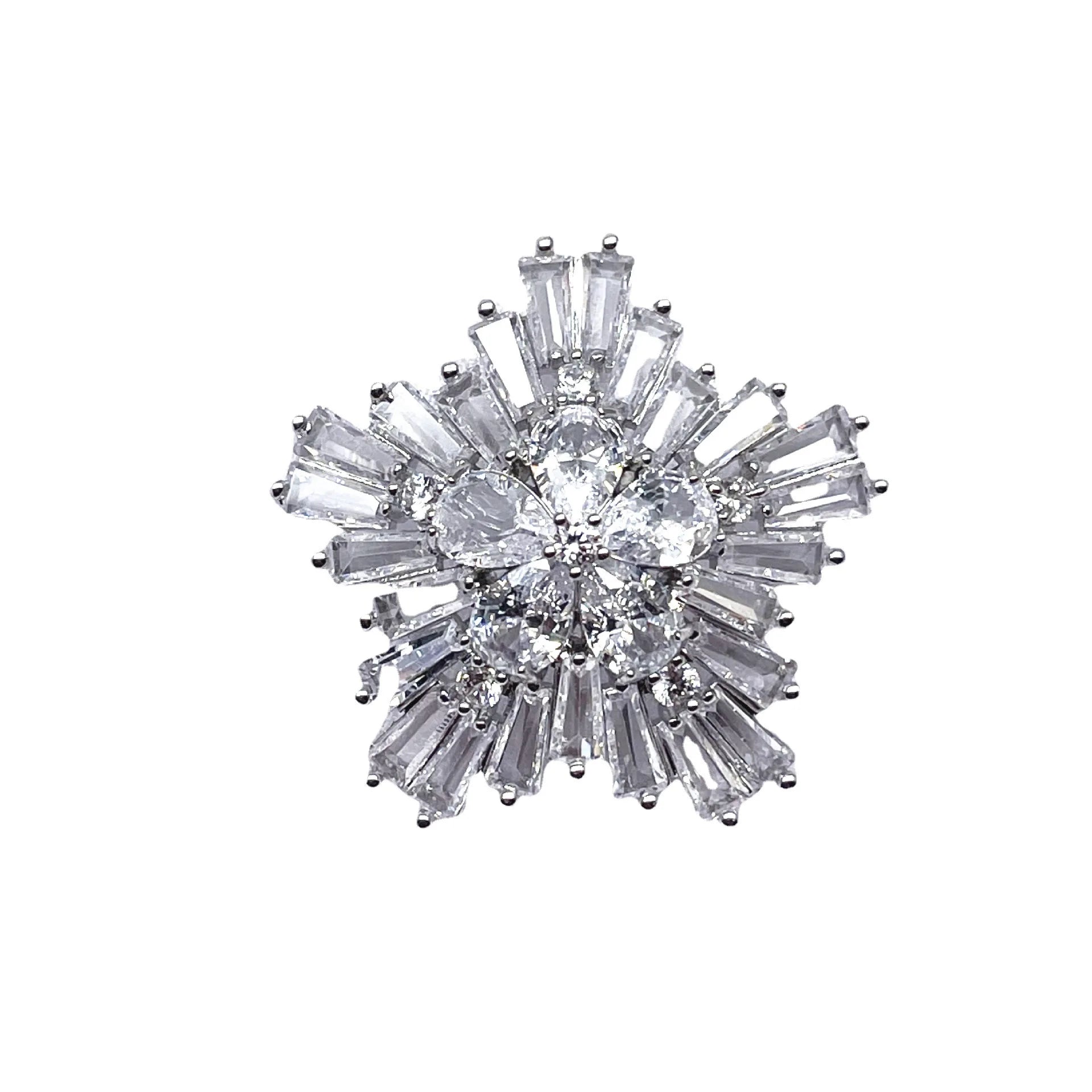 Custom Diamond Alloy Rhinestone Flowers Zircon Button Metal Crystal Rhinestone Button Flower Alloy Rhinestone Buttons