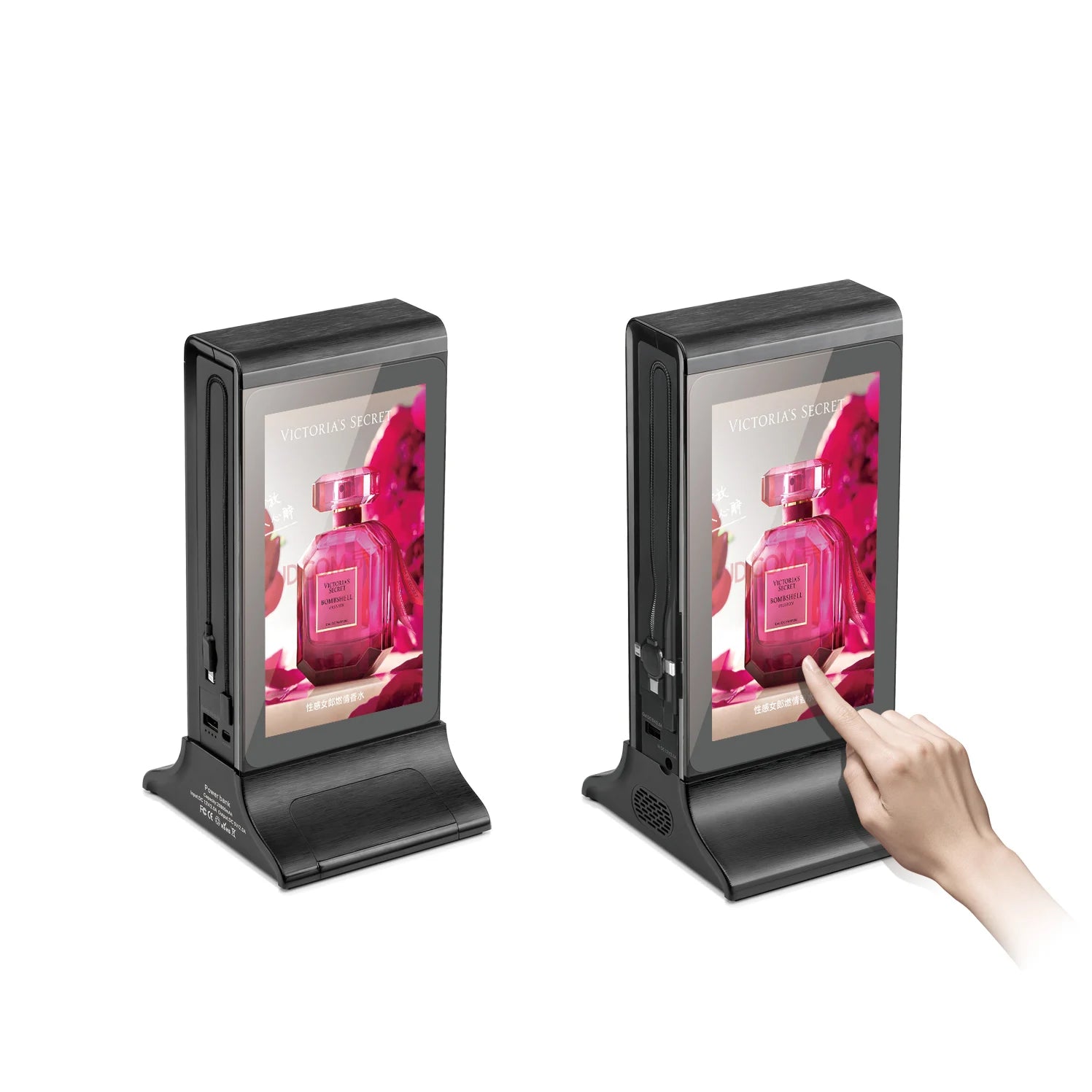 7 Inch Portable Table Top Double Side Restaurant Table Digital Advertising Menu Display
