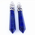 DIY Feng Shui Chakra Reiki Spiritual Opal NecklaceCrystal Point Lapis Lazuli Healing Crystal Pendulum Necklace Folk Crafts