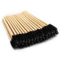 Disposable Wood Handle Mascara Brush Synthetic Hair Eyelash Wand Customizable Color Size & Logo Daily Makeup Use
