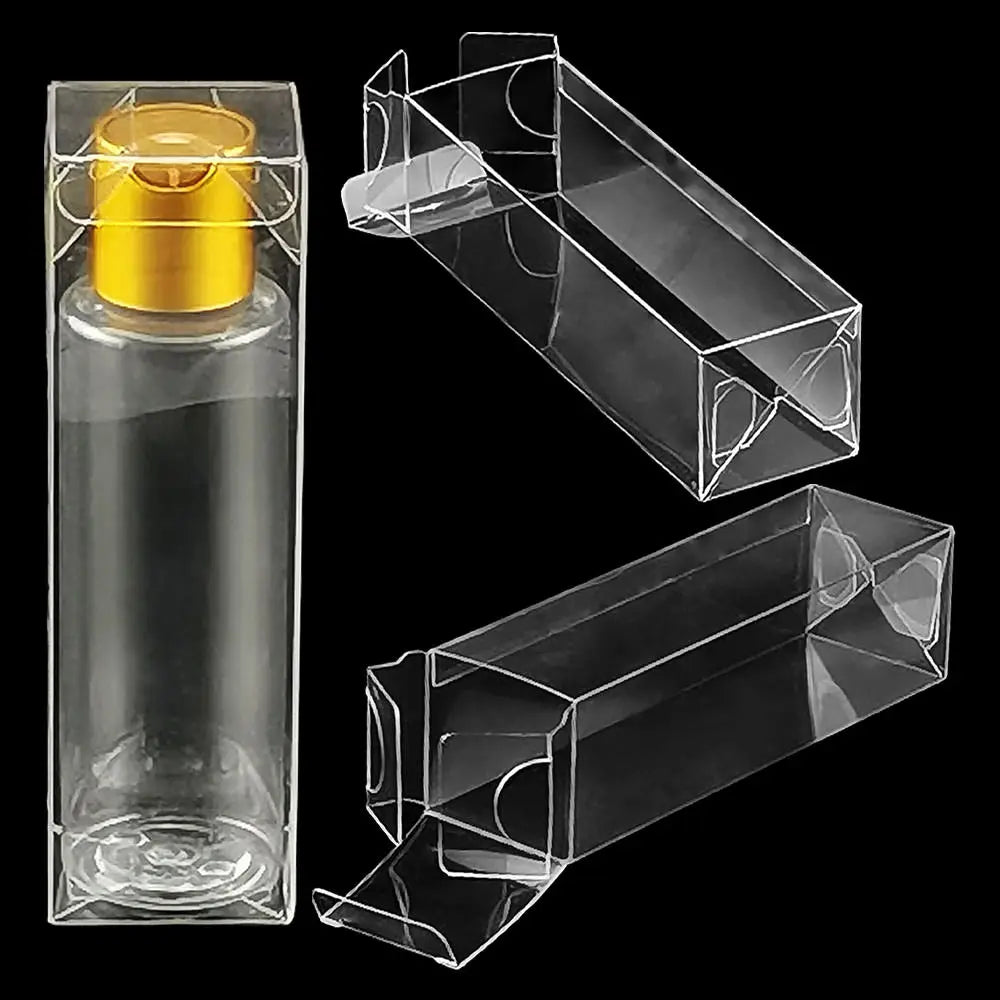 Clear PVC Plastic Folding Boxes Packaging PET Gift Essential Oil Empty Perfume Boxes Recycled Materials Display Box