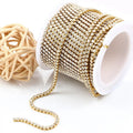 DIY Fashion Necklace Diamond Chain Chain 18k Gold Plated Stainless Steel Tennis Chain Jewelry Findings Making Components