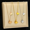 Stainless Steel Butterfly Pendant Necklace Frosted Drusy Butterfly Choker Necklace Frosted Stereoscopic Butterfly Necklace