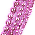 Natural Pink  Hematite Stone Round  Shape Spacer Loose Beads for Jewelry Making DIY Bracelet Accessories