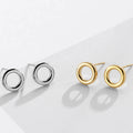 Fashion Stainless Steel 3 Pieces Earring Studs Set