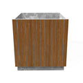 Outdoor Garden Furniture Wooden Large Planter Pot Park Plant Box Outside Urban Street Giant Flower Pot for Trees Manufacturers